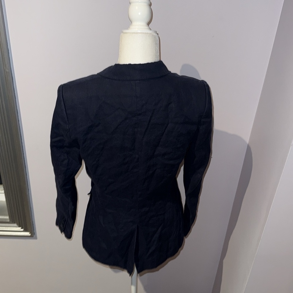 H&M Dark Blue blazer  with White Polka Dot Lining size 10 - Picture 2 of 4